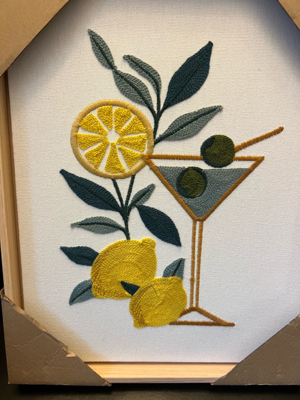 NWT Embroidered Canvas Wall Art